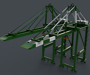 PBR Quayside Container Crane V2 - Green