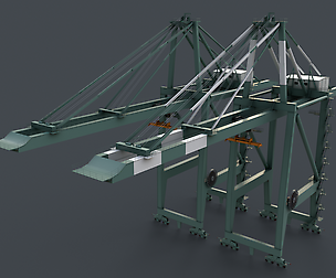 PBR Quayside Container Crane V2 - Green Light