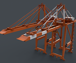 PBR Quayside Container Crane V2 - Orange