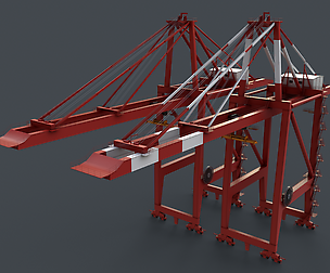 PBR Quayside Container Crane V2 - Red