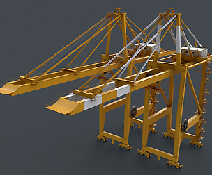 PBR Quayside Container Crane V2 - Yellow