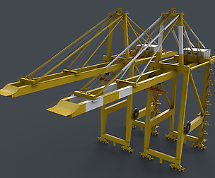 PBR Quayside Container Crane V2 - Yellow Light