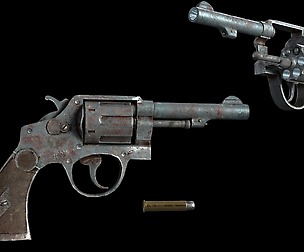 Old Used Rusty Revolver