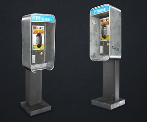 Phone Booth - Low Poly