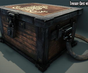 Treasure Chest w/ Rope