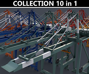 PBR Quayside Container Crane V2 - Multi color Pack