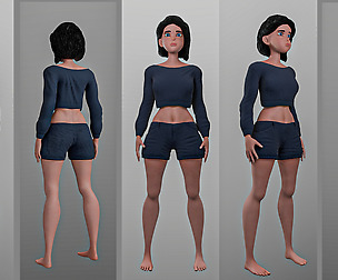 Animation Girl Character