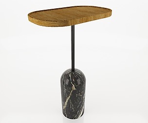 Elliptical wooden table