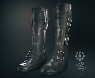 Black Leather Boots 6