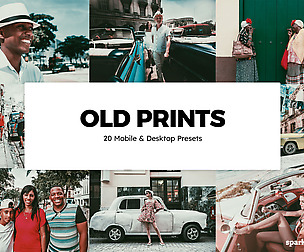 20 Old Prints Lightroom Presets and LUTs