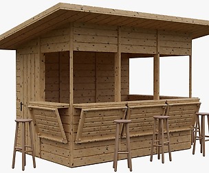 Wooden kiosk