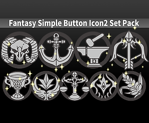 Fantasy Simple Button Icon2 Set Pack