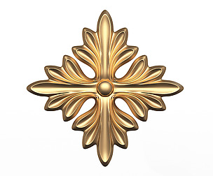 Rosette Carved Decoration CNC 01
