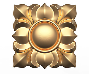Rosette Carved Decoration CNC 02