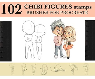 Figures Stamps Brushes For Procreate