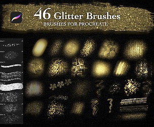 Glitter Brushes for Procreate
