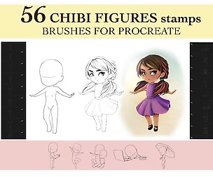 Chibi Figure Brushes For Procreate