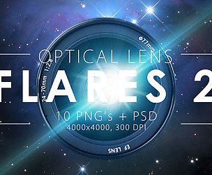 10 Optical Lens Flares Pack 2