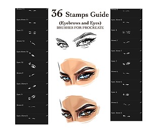 Eyes And Eyebrows Brushes Procreate