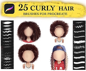 Curly Hair Brushes Procreate