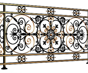 Forging Iron Forged Balcony Railing Baroque