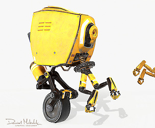 Monocykl Sci-Fi Robot