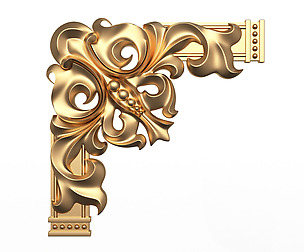 Corner Carved Plaster Molding Decoration 04