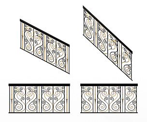 Forging Iron Forged Balcony Railing 04