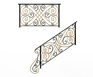 Forging Iron Forged Balcony Railing 05