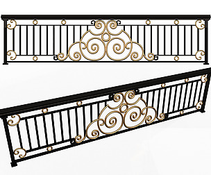 Forging Iron Forged Balcony Railing 06