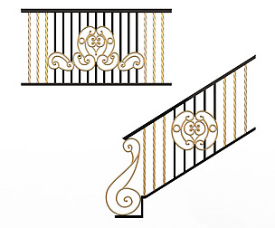 Forging Iron Forged Balcony Railing 07