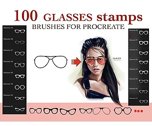 Glasses Stamps Brushes For Procreate