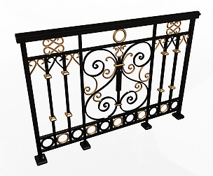 Forging Iron Forged Balcony Railing 08