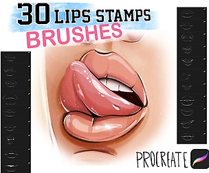 Lips Stamps Brushes For Procreate