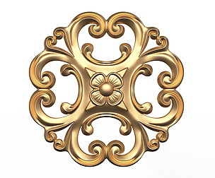 Rosette Carved Decoration CNC 024