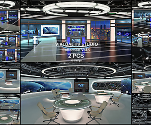 Virtual TV Studio News Sets Collection 5