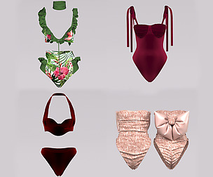 Women Swimsuits, Bikinis in Marvelous Designer 10