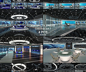 Virtual TV Studio Collection Vol 7 - 4 PCS DESIGN