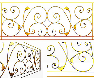 Forging Iron Forged Balcony Railing