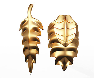 Leave Carving Plaster Molding Decoration