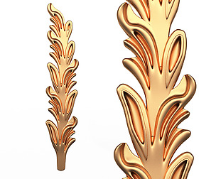 3D Leave Carving Plaster Molding Decoration 3