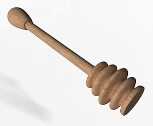Wooden Honey Dipper model