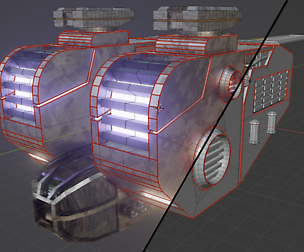 LowPoly SciFi SpaceShip