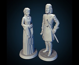 Catelyn and Eddard Stark 3D print model