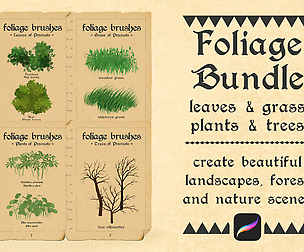 Procreate Bundle Foliage Brushes