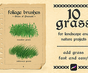 Procreate Foliage Brushes - Grass