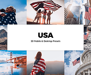 20 USA Lightroom Presets and LUTs