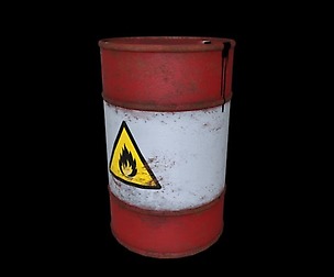 Red Oil Barrel - 4K PBR