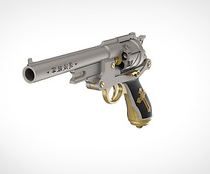 Revolver from the movie Van Helsing 3d print model