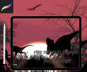 Free Dinosaur Brushes for Procreate Vol 5